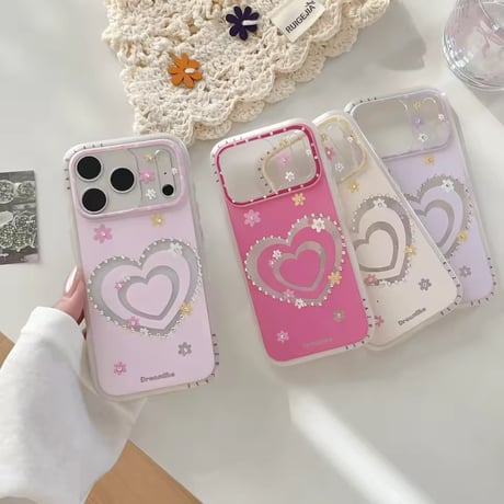 S75506 フラワーハートiPhoneケース