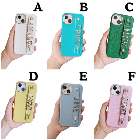 K22404  ネームカスタムレザーiPhoneケース