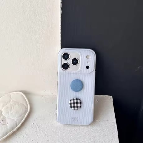 S75334 ダブルボタンストライプiPhoneケース