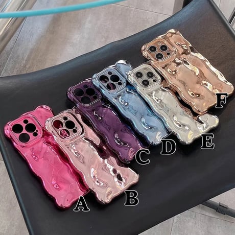 S73688  メルティウェーブ メタリックiPhoneケース