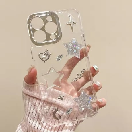 L62151 スタリースカイチャームiPhoneケース