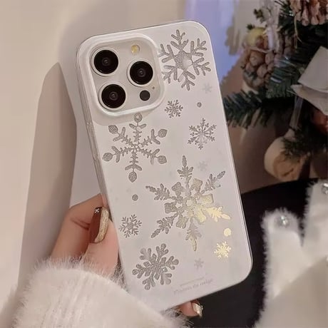 S74360 スノーフレークグリッター iPhoneケース