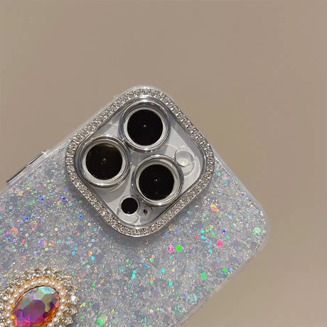 S74488 ジュエルグリッターiPhoneケース
