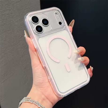 L62402 カラーマグリングクリアiPhoneケース