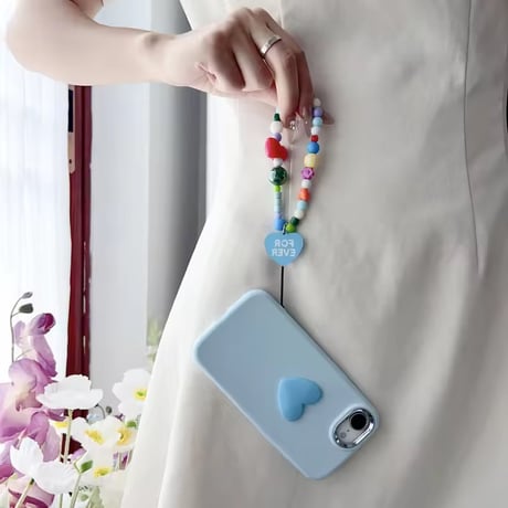 K22917 3Dハートカラフル iPhoneケース