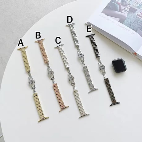 N00186 スリムメタル Apple Watchベルト
