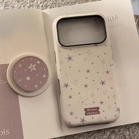 K23046 きらめきスターグリップ付き iPhoneケース（MagSafe対応）