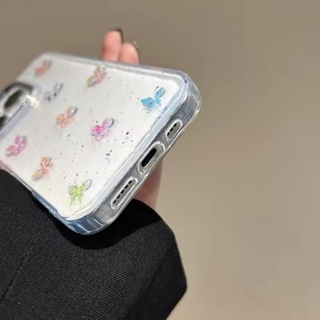 【即納商品】K3041 きらめきミニバタフライ iPhoneケース