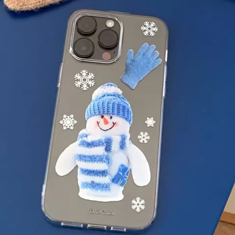 L62065 スノーマンの冬ほっこりiPhoneケース