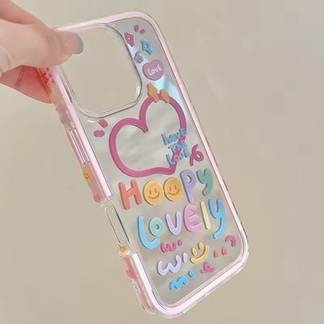 K22838 スマイリーポップミラーiPhoneケース