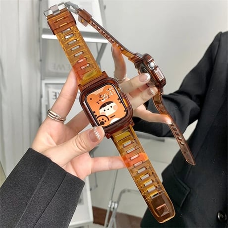 N00112 カフェカラー クラッシュベゼル Apple Watchベルト