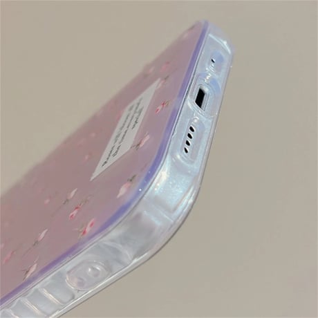 S73974  きらめきローズのピンクグラデiPhoneケース