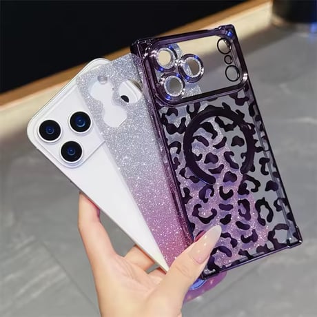 S75054 Glitter Leopard MagSafe対応ケース