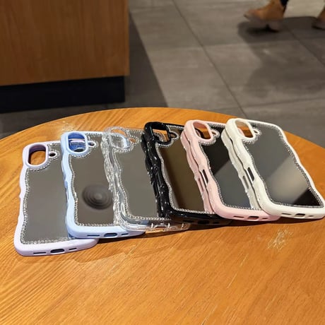 【即納商品】K22791 ビジューラインミラー iPhoneケース