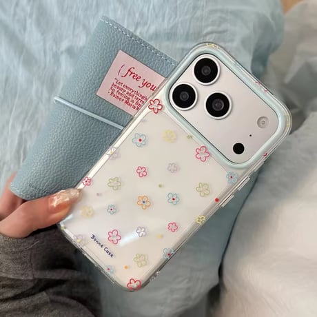 L62474 パステルフラワークリア iPhoneケース