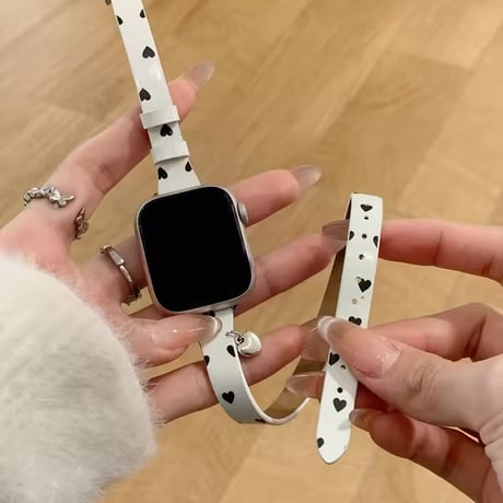 N00204 ハート柄チャーム付き Apple Watchベルト