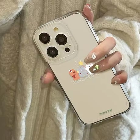 L62098 ゆるくまのクリスマスツリーiPhoneケース