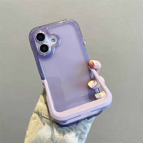 K23065 クリアカラーフレーム スタンドiPhoneケース