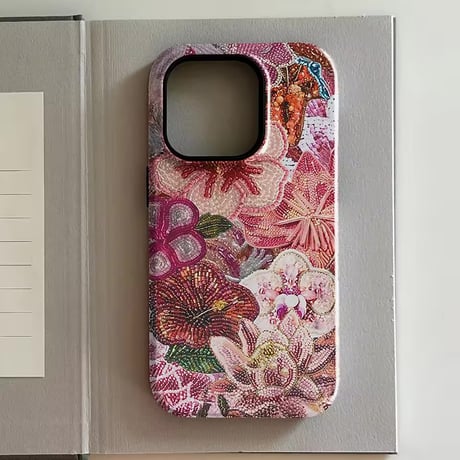 S75225 レトロドット＆パターン iPhoneケース