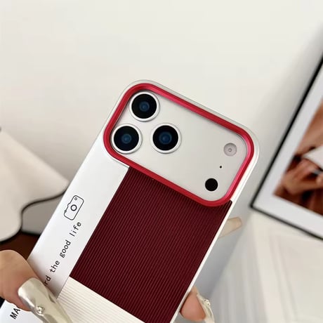 S75246 バイカラーリブデザイン iPhoneケース