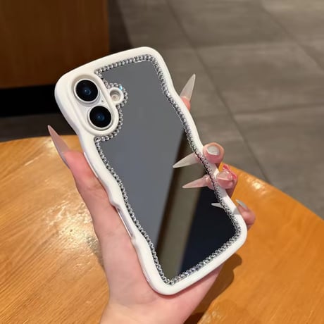 【即納商品】K22791 ビジューラインミラー iPhoneケース