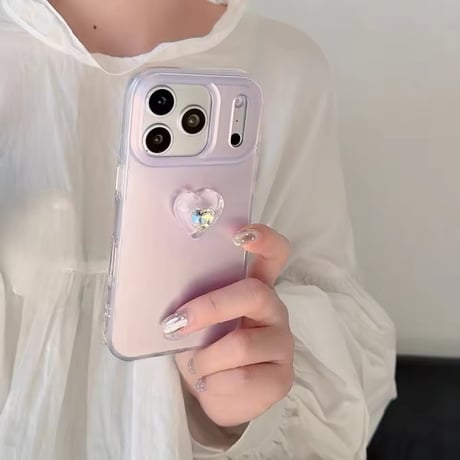 S75465 ジュエルハートワンポイントiPhoneケース