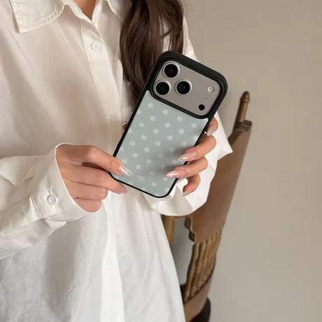 S75473 ちびドットモノトーンiPhoneケース