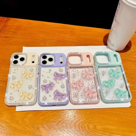 【即納商品】L62316 リボンパールきらめき iPhoneケース