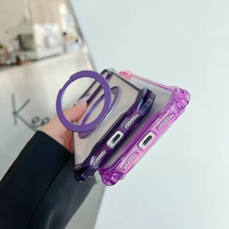 L62312 カラーフレーム リングスタンド iPhoneケース