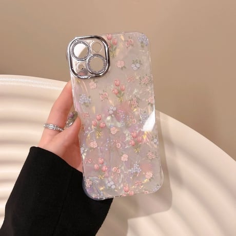 S73915 小花柄デザイン iPhoneケース