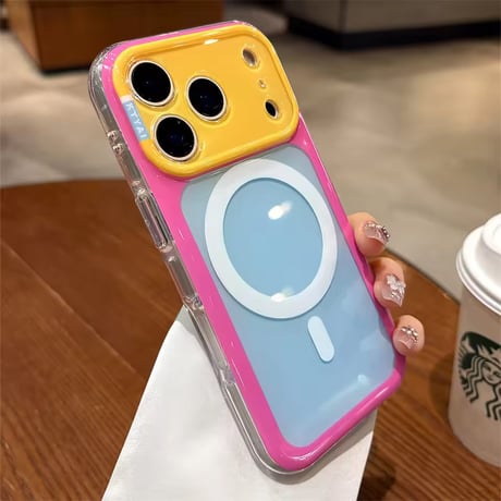 S75680 ポップカラーブロックMagSafe対応iPhoneケース