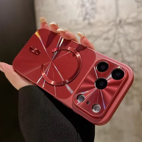 S75483 シャイニーメタルMagSafe iPhoneケース