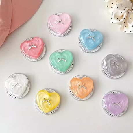 P0329 うるうるリボンハートスマホグリップ