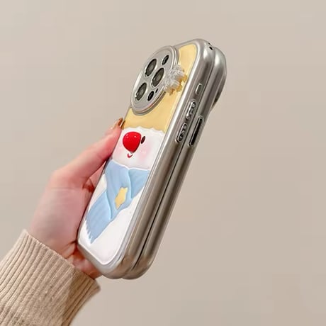 S74354 スノーマンフェイス iPhoneケース