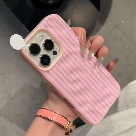 S75684 パステルストライプ iPhoneケース