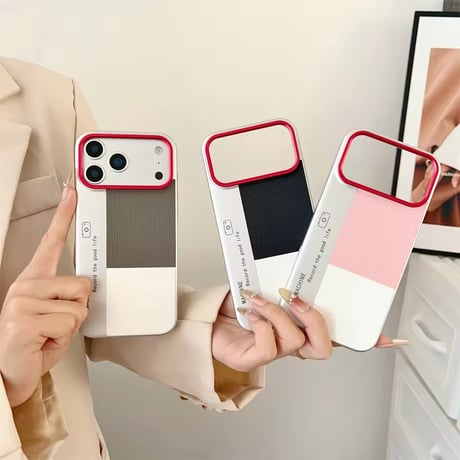 S75246 バイカラーリブデザイン iPhoneケース