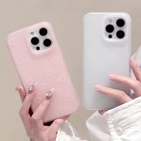 S75282 ドットハートマットiPhoneケース