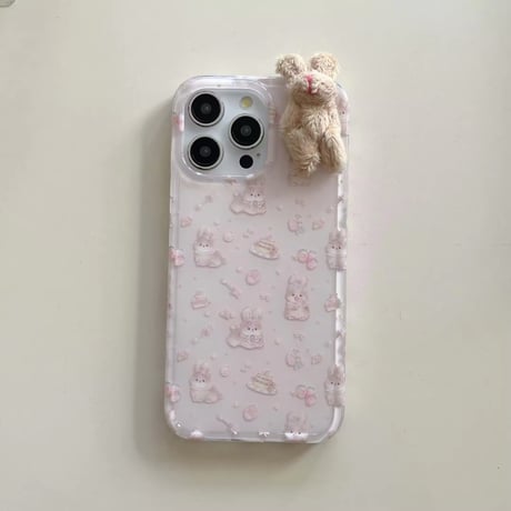S74559 もふもふうさちゃんのiPhoneケース