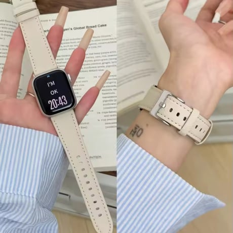 N00194 デイリーエレガント レザーApplewatchバンド