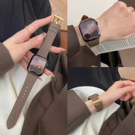 N00194 デイリーエレガント レザーApplewatchバンド