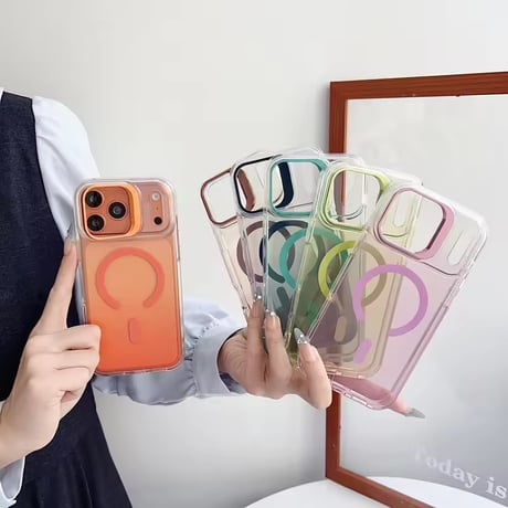 K23082 カラーフレームMagSafe対応iPhoneケース