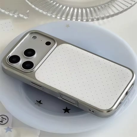 S75605 ギンガム＆ドット ミラーiPhoneケース