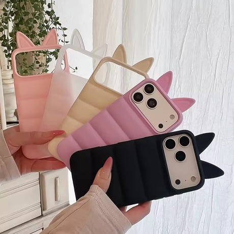 S75513 ねこみみダウンiPhoneケース