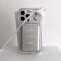 P0339  リボンデザインMagSafe対応シルバーウォレット