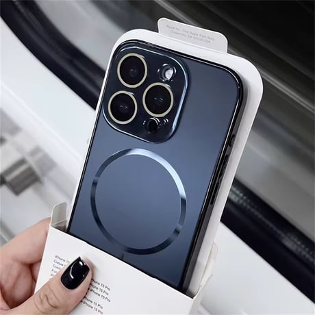 S75518 メタリックフレーム MagSafe対応iPhoneケース