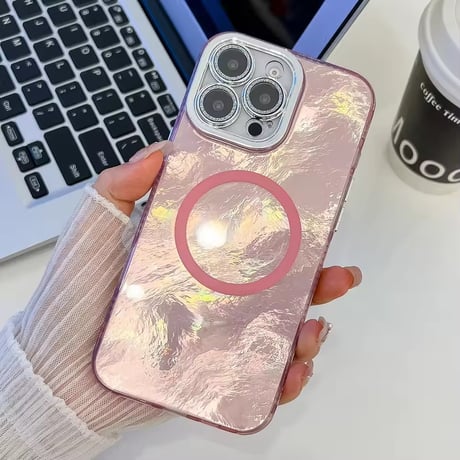 S74747 ホログラムパール マグネット対応 iPhoneケース