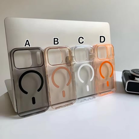 L62320 MagSafe対応カラーフレーム クリア iPhoneケース