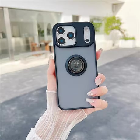 K23068 リングスタンド付きカラーフレームiPhoneケース