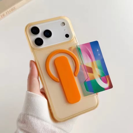 K23187 カード収納スタンドリングiPhoneケース
