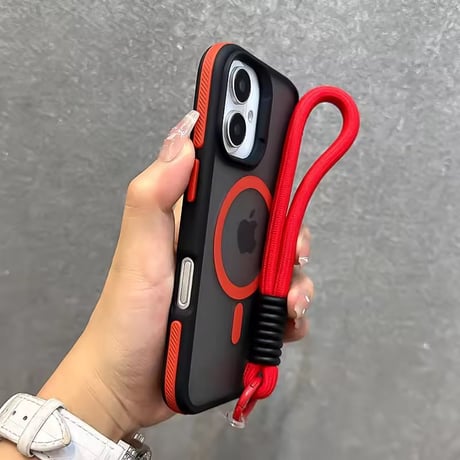 K22937 MagSafe対応 ストラップ付きクリアケース